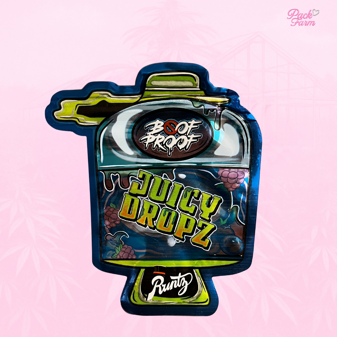 JUICY DROPZ 3.5 SHAPED MYLAR BAG