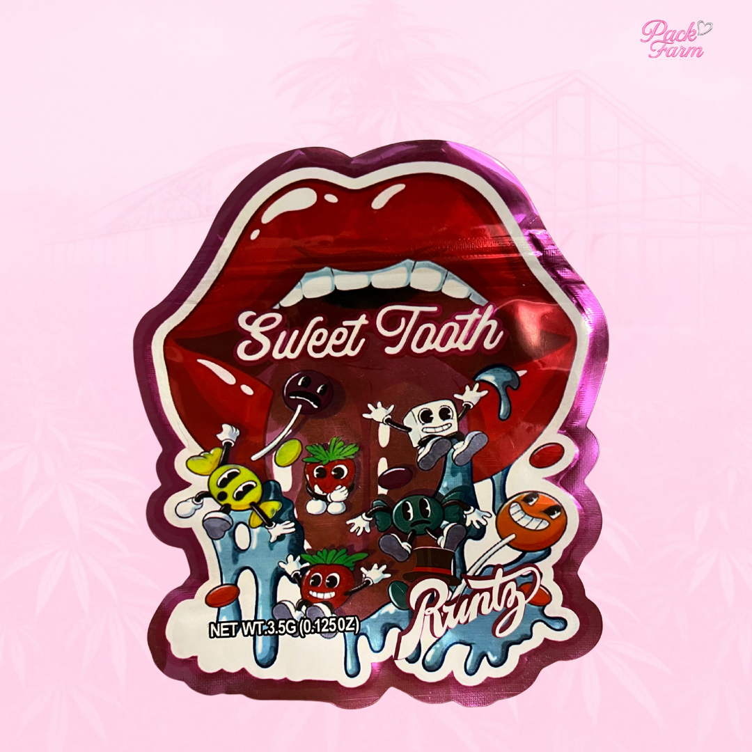 SWEET TOOTH 3.5 SHAPED MYLAR BAG