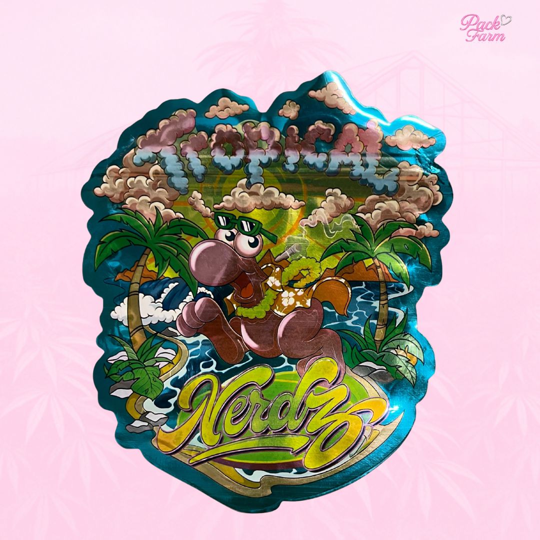 TROPICAL NERDZ 3.5 SHAPED MYLAR BAG